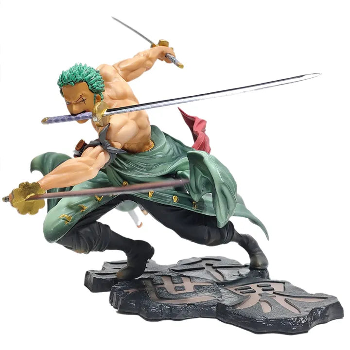 Bandai | 10CM One Piece Luffy Figure Roronoa Zoro Three-Blade Sa-Maximum Manga Anime Statue PVC Action Collection Model Toys For Children