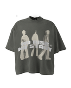 ShineNest Oversized Abstract Graphic T-Shirt – Vintage Streetwear Cotton Tee