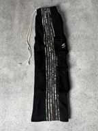 ARCHIVE HUNTER CARGO STRIPE SWEATPANTS CAMO - BLACK