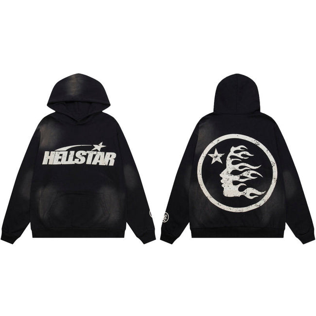 HELLSTAR Star Graphic Black Hoodie Hover Image