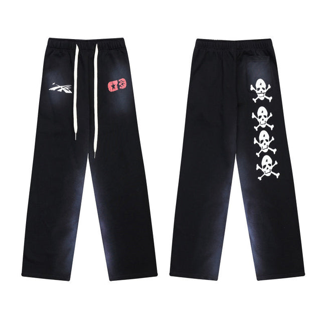 HELLSTAR Black Skull Graphic Sweatpants Hover Image