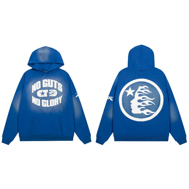 HELLSTAR No Guts No Glory Blue Hoodie Hover Image