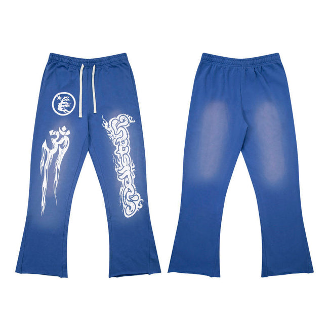 HELLSTAR Blue Graphic Print Sweatpants Hover Image