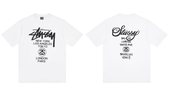 STUSSY World Tour Logo T-Shirt White Hover Image