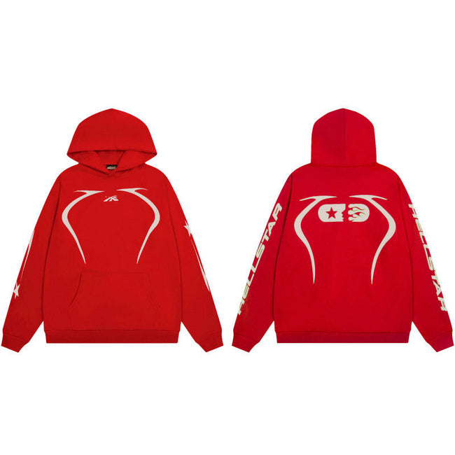 HELLSTAR Arc Graphic Red Hoodie Hover Image