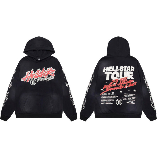 HELLSTAR Tour Graphic Black Hoodie Hover Image