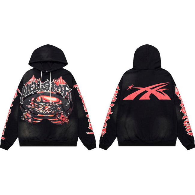 HELLSTAR Graphic Flame Hoodie Hover Image