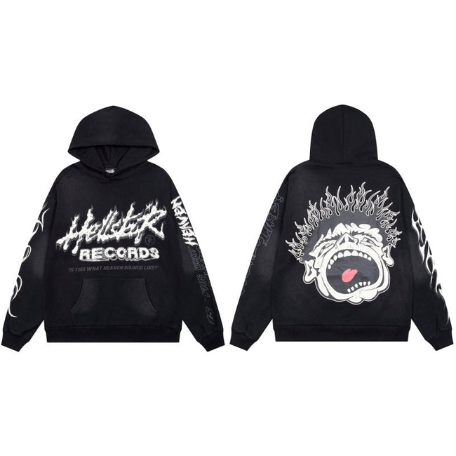 HELLSTAR Records Graphic Black Hoodie Hover Image
