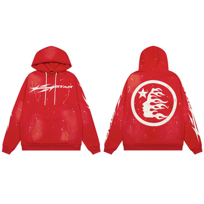 HELLSTAR Star Logo Red Hoodie Hover Image