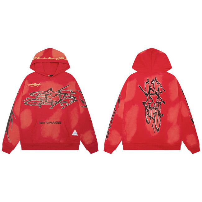 HELLSTAR Path to Paradise Red Hoodie Hover Image