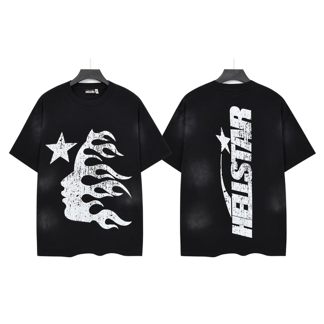 HELLSTAR Star Flame T-Shirt – Black Hover Image