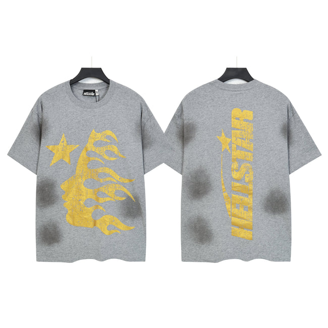 HELLSTAR Star Flame T-Shirt – Grey Hover Image