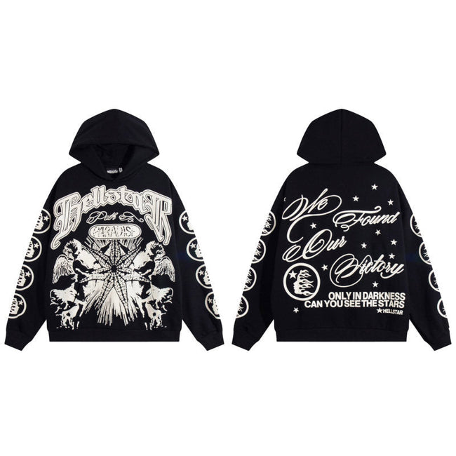 HELLSTAR Black Victory Graphic Pullover Hoodie Hover Image