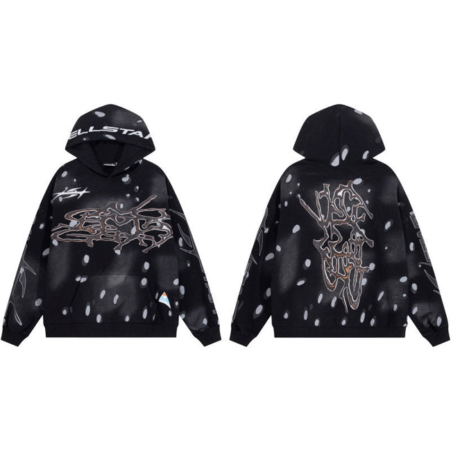 HELLSTAR Black Path to Paradise Splatter Hoodie Hover Image
