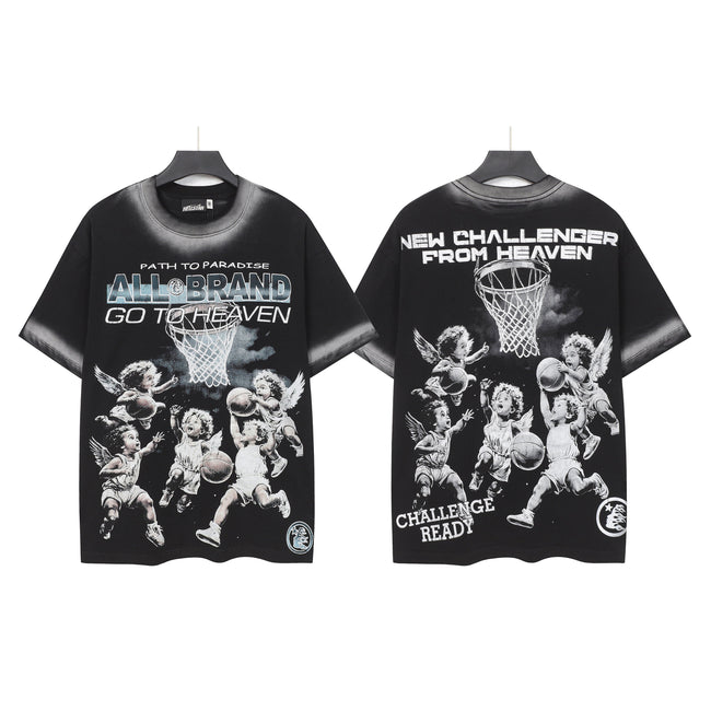 HELLSTAR All Brand Basketball T-Shirt – Black Hover Image