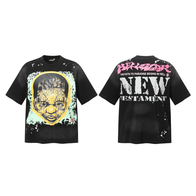 HELLSTAR Screaming Head Graphic T-Shirt Grey Hover Image