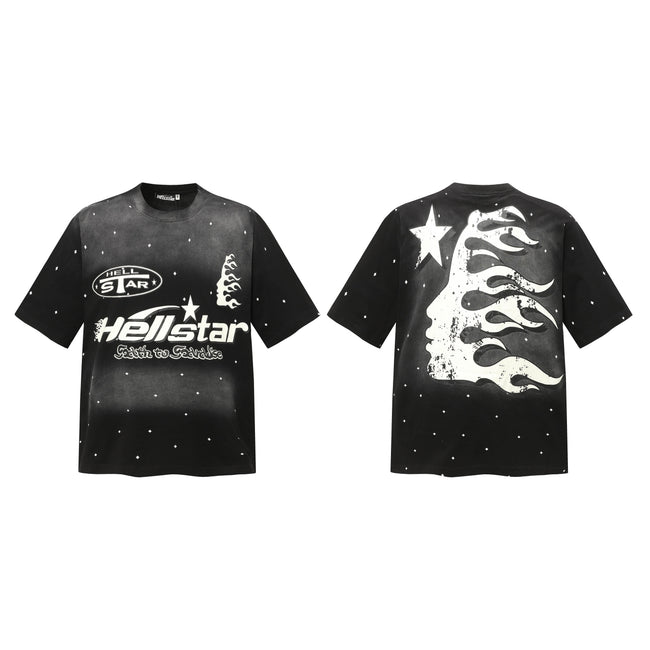 HELLSTAR Path to Paradise Star Graphic T-Shirt Black Hover Image
