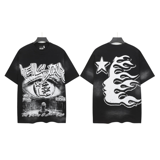 HELLSTAR Graphic Star Black T-Shirt Hover Image