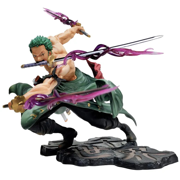 Bandai | 10CM One Piece Luffy Figure Roronoa Zoro Three-Blade Sa-Maximum Manga Anime Statue PVC Action Collection Model Toys For Children
