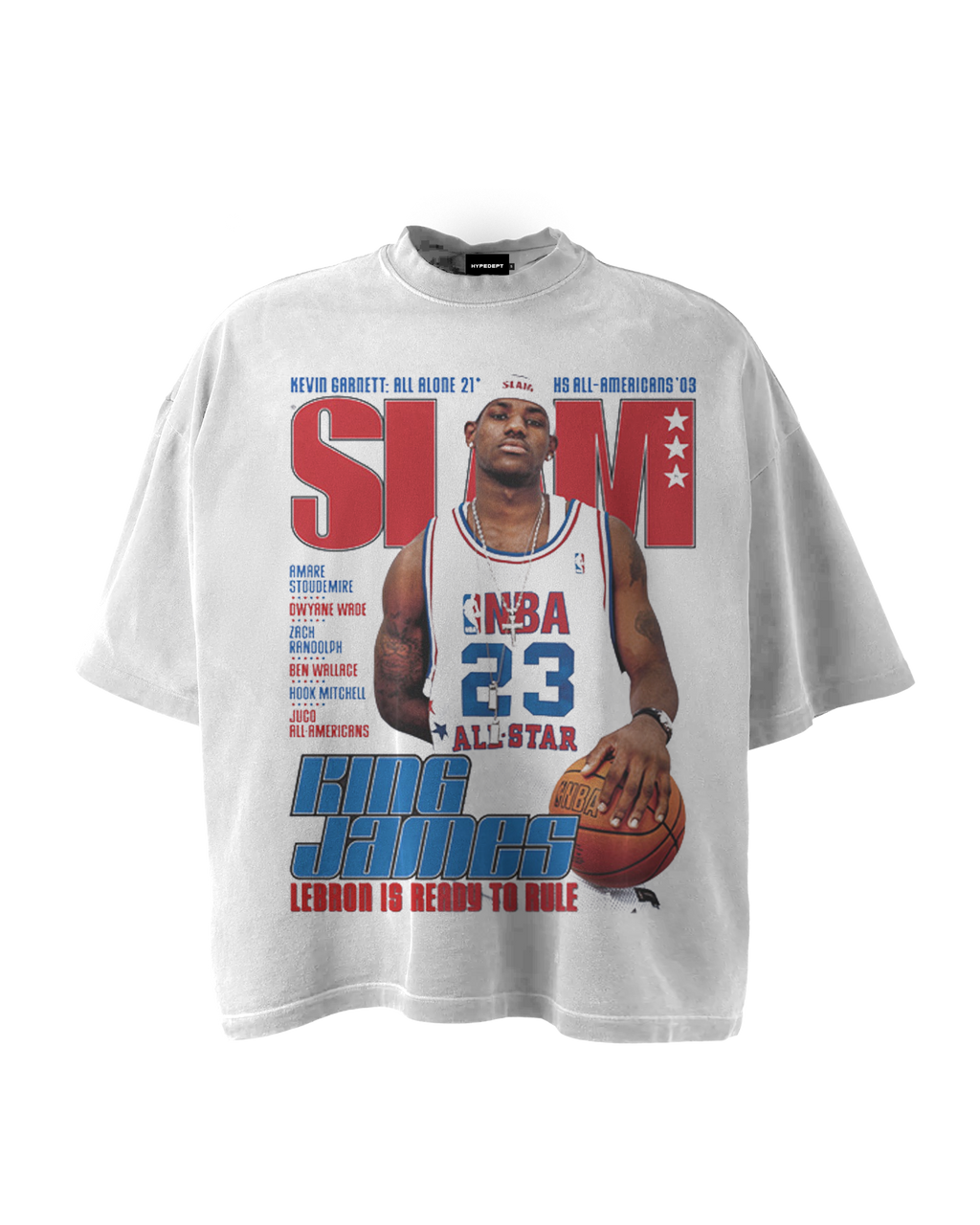 ShineNest Vintage Basketball Graphic Oversized T-Shirt