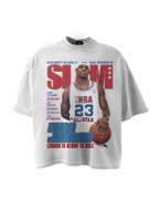 ShineNest Vintage Basketball Graphic Oversized T-Shirt