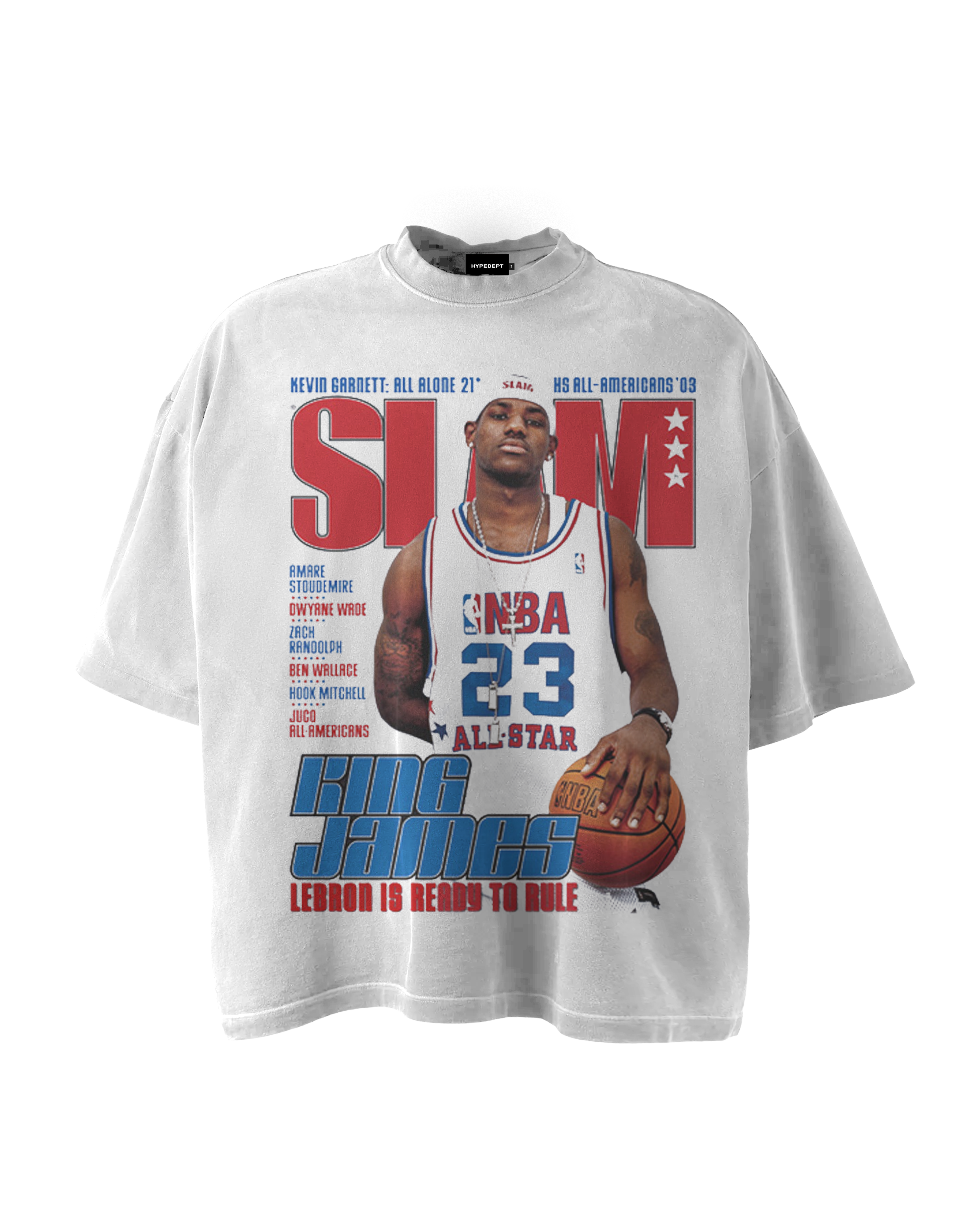 ShineNest Vintage Basketball Graphic Oversized T-Shirt