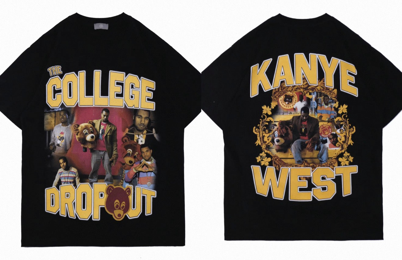 ShineNest Vintage College Graphic Oversized T-Shirt