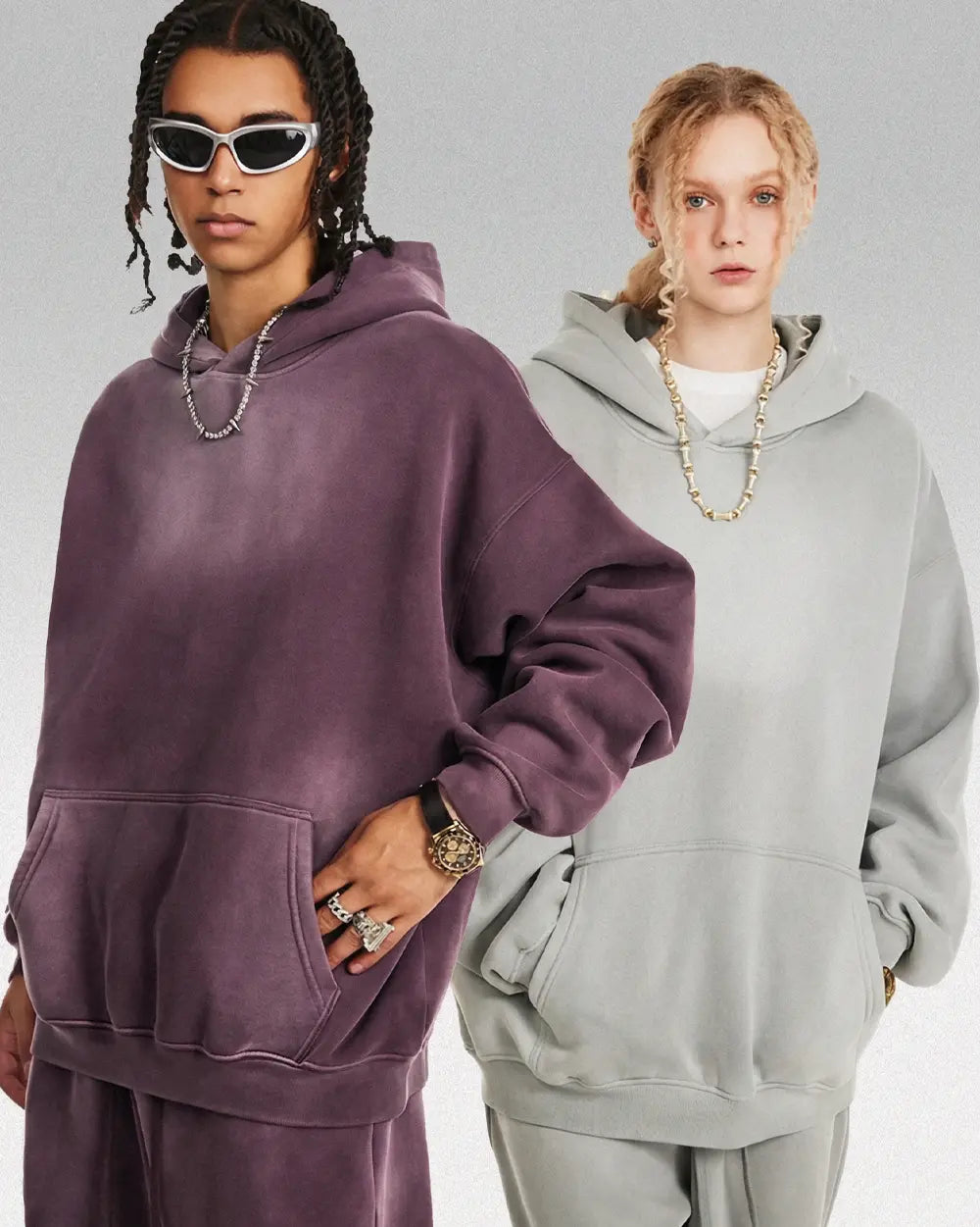 Acid wash hoodie "Lucid"
