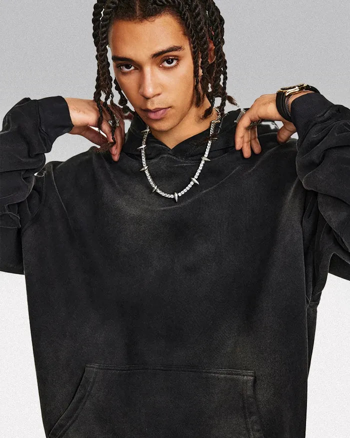 Acid wash hoodie "Lucid"