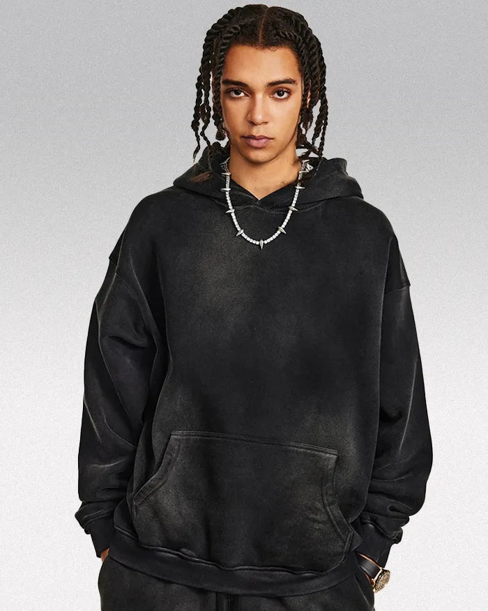 Acid wash hoodie "Lucid"