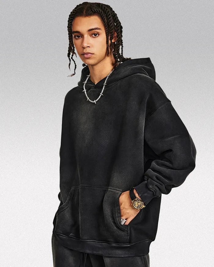 Acid wash hoodie "Lucid"