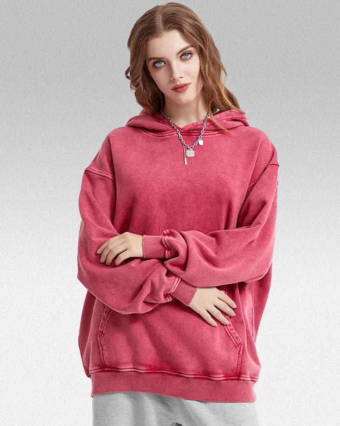 Acid washed hoodie "Chrono"