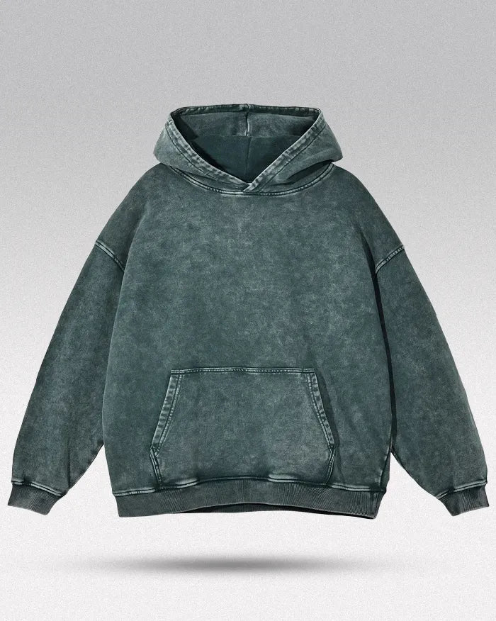 Acid washed hoodie "Chrono"