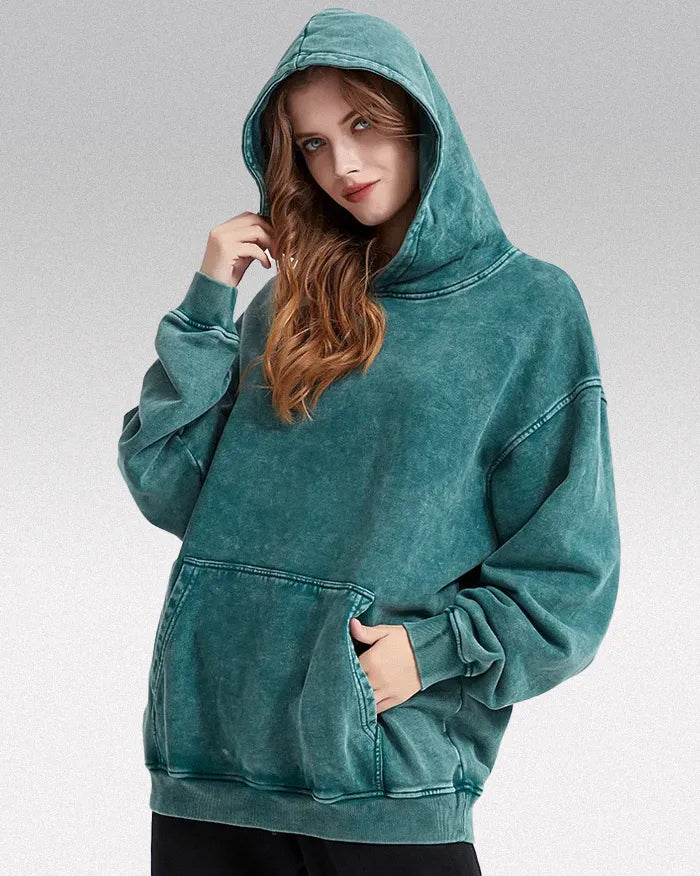 Acid washed hoodie "Chrono"