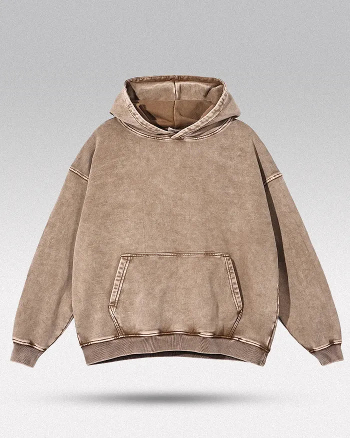 Acid washed hoodie "Chrono"