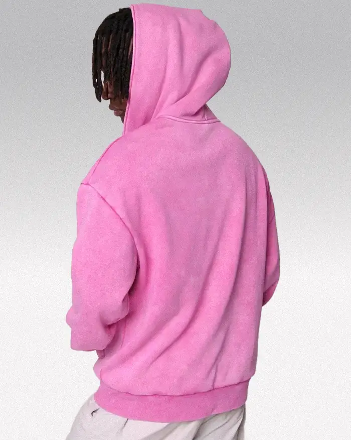 Acid washed zip up hoodie "Saber"
