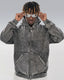 Acid washed zip up hoodie "Saber"