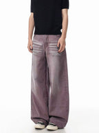 ShineNest Vintage Washed Baggy Jeans