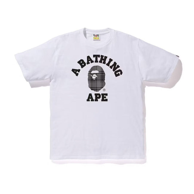 BAPE Check College Tee White/Black Hover Image