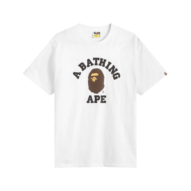 Bape College White Brown Tee Hover Image