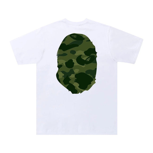 BAPE Color Camo Big Ape Head Tee White/Green Main Image