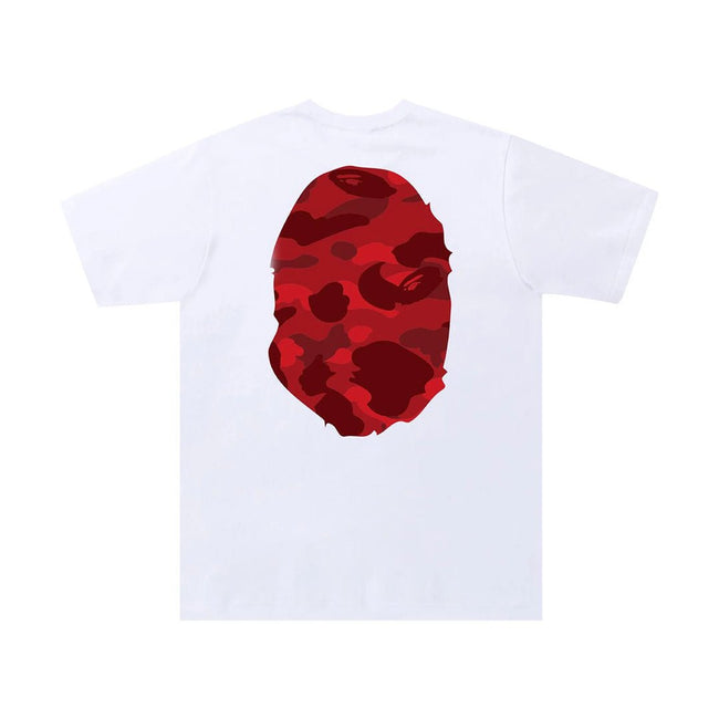 BAPE Color Camo Big Ape Head Tee 'White/Red' Main Image