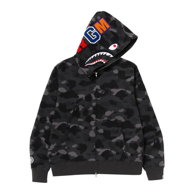 BAPE Color Camo Shark Full Zip Hoodie 'Grey/Black' Hover Image