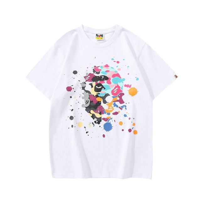 Bape Multi Camo Splatter White Tee Hover Image