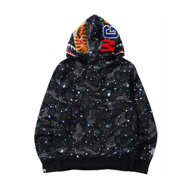 BAPE Relaxed Space Camo Full Zip Hoodie Black Main Image