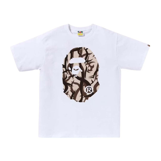 BAPE Trial Camo Big Ape Head Tee White/Beige Hover Image
