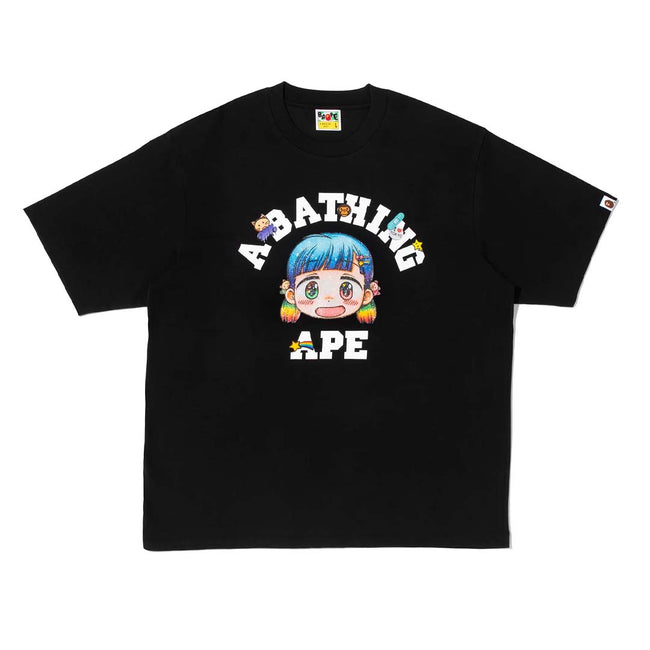 BAPE x Mr. College Tee Black Hover Image