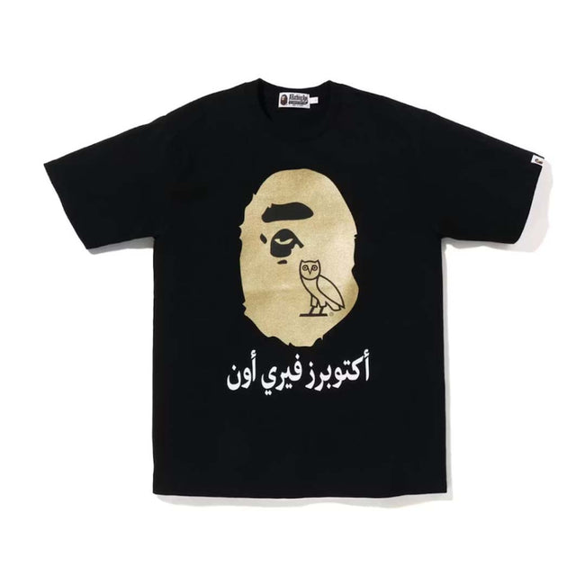 Bape x OVO Big Head Black Gold Tee Hover Image