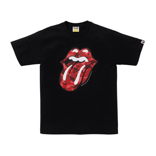BAPE x Rolling Stones Tee Black Hover Image