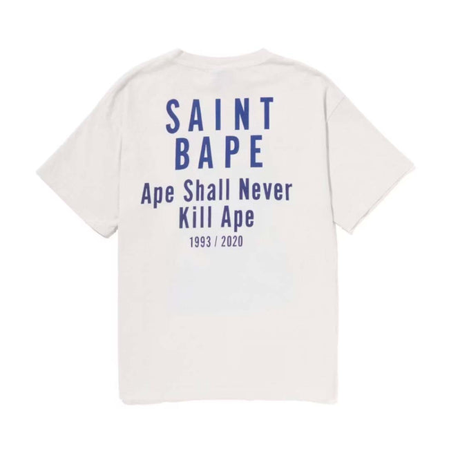 BAPE x Saint Mxxxxxx Skull Tee Vintage White Main Image